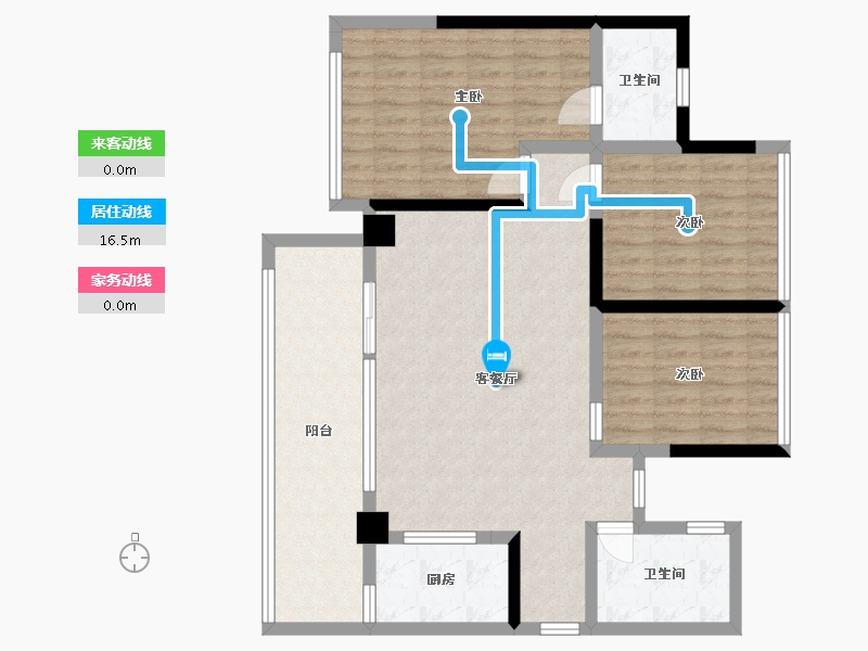 四川省-南充市-滨江壹号-87.75-户型库-动静线