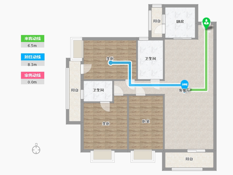 湖北省-黄石市-中房·盘龙湾-121.22-户型库-动静线