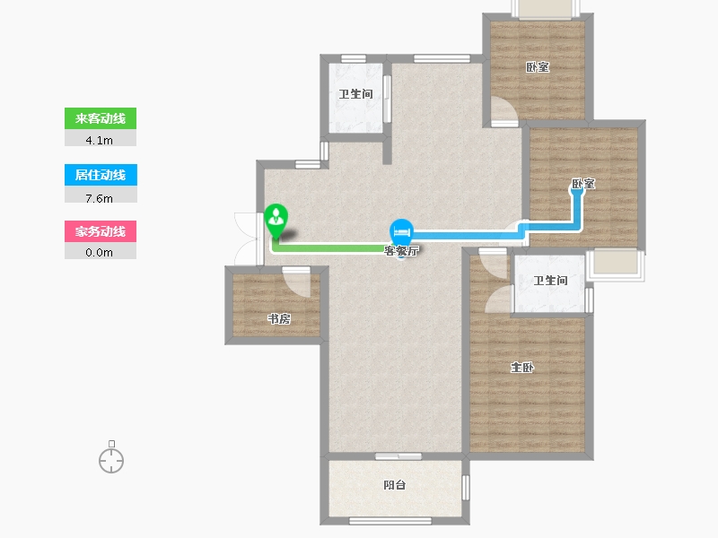 江西省-上饶市-亿升滨江花园-128.00-户型库-动静线