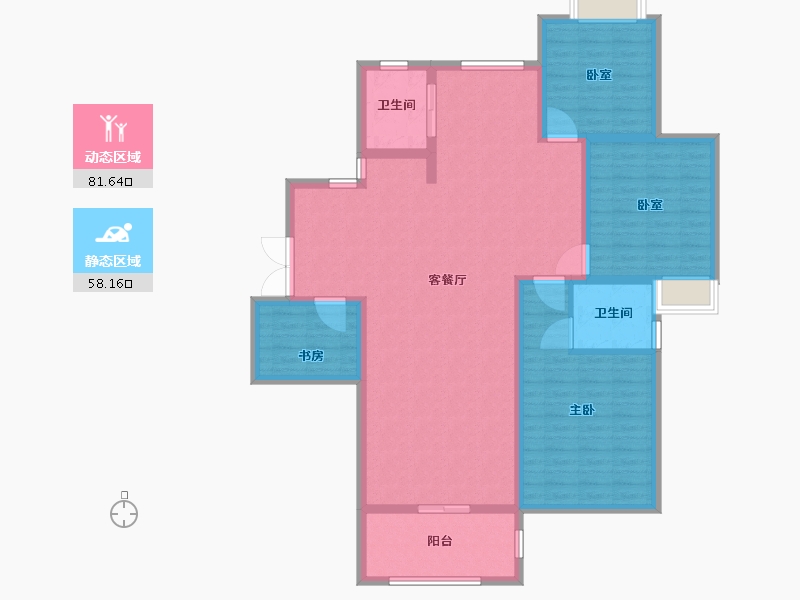 江西省-上饶市-亿升滨江花园-128.00-户型库-动静分区