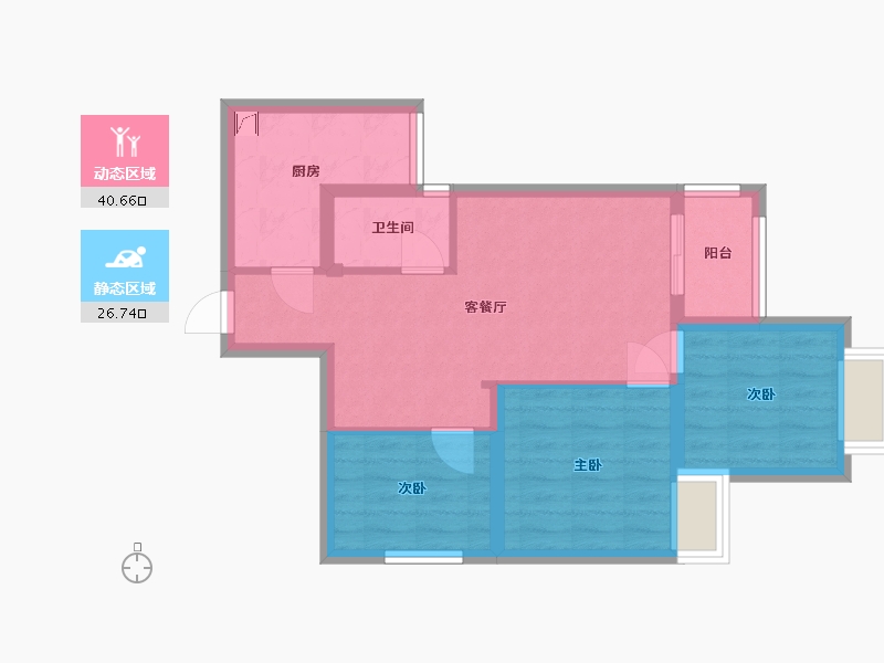 湖北省-武汉市-地铁复兴城-100.00-户型库-动静分区