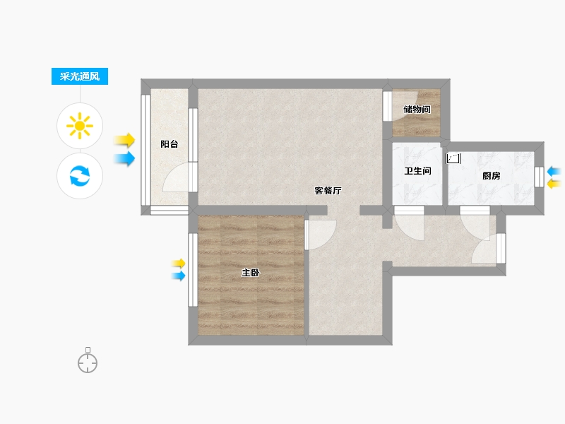北京-北京市-芍药居-45.00-户型库-采光通风