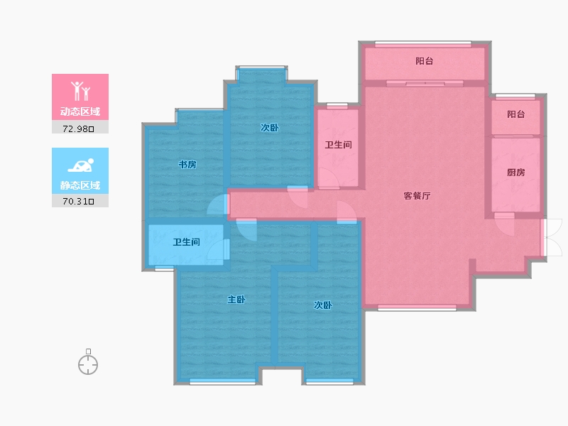 贵州省-贵阳市-碧桂园贵安1号-120.00-户型库-动静分区