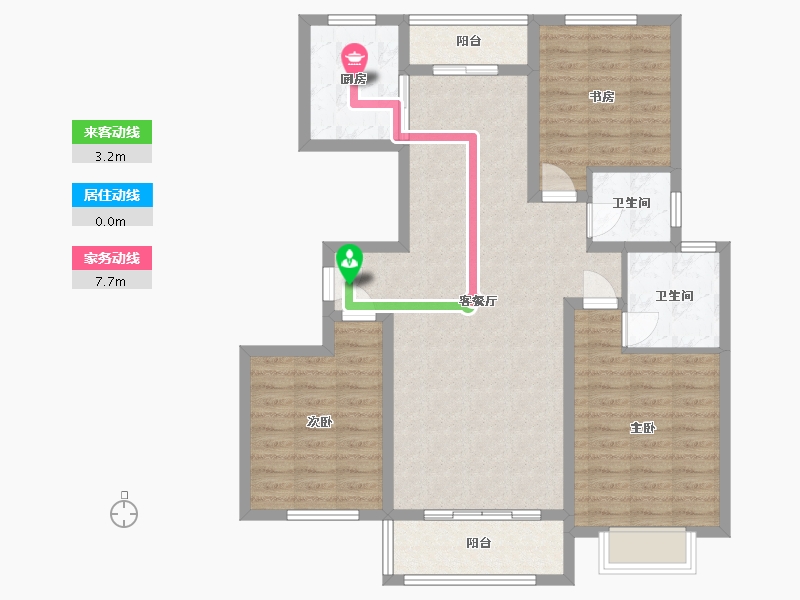 山西省-运城市-公园壹号-66.00-户型库-动静线