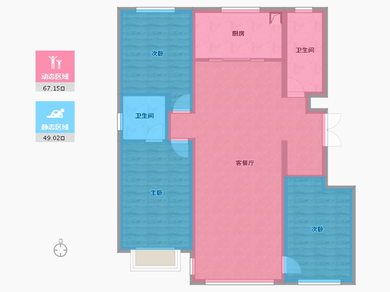 甘肃省-酒泉市-盛世豪庭-117.53-户型库-动静分区