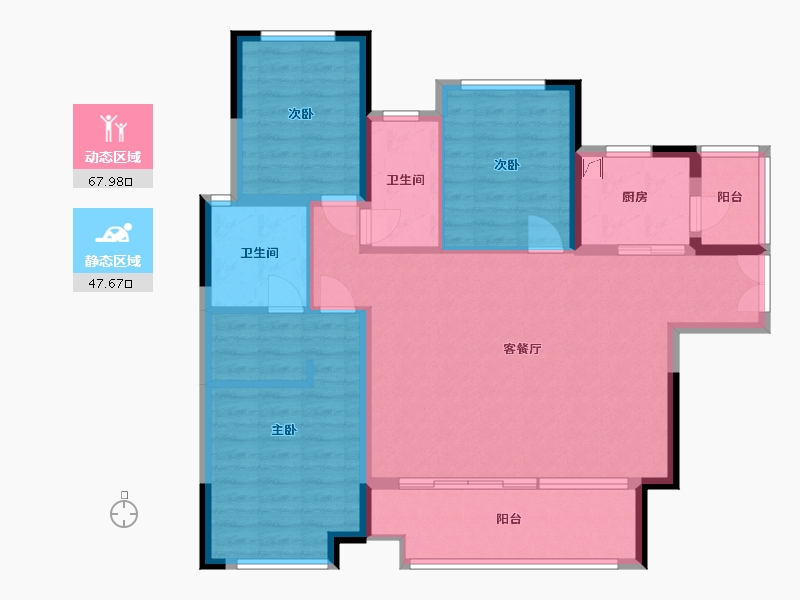 广西壮族自治区-桂林市-融创栖霞府南苑-102.00-户型库-动静分区