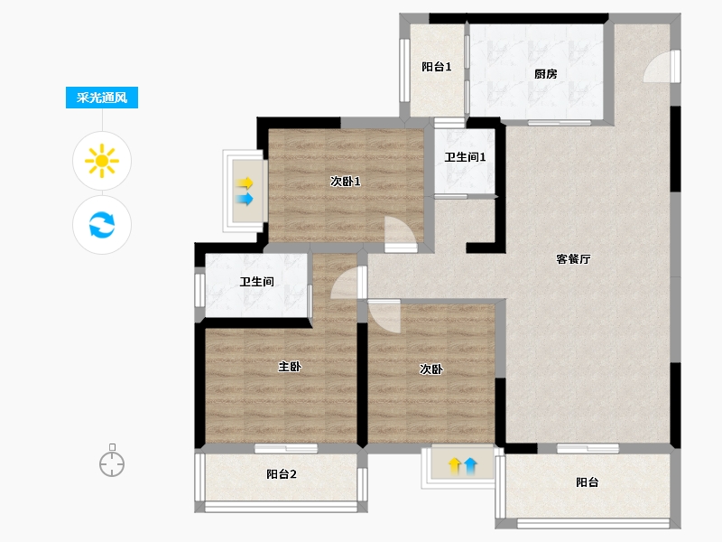 四川省-德阳市-御锦坊-100.00-户型库-采光通风