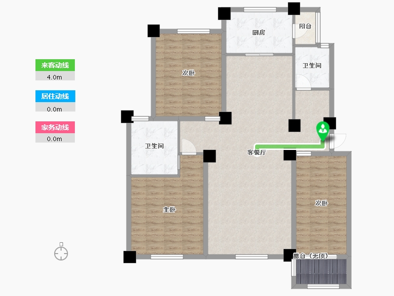 宁夏回族自治区-银川市-美茵湖城-124.70-户型库-动静线