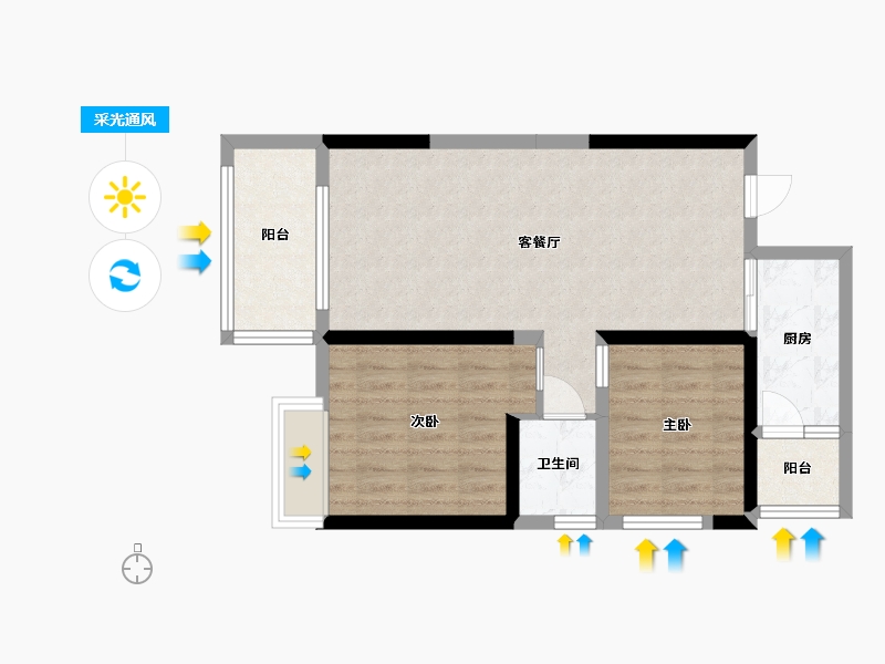 四川省-德阳市-御锦坊-70.00-户型库-采光通风