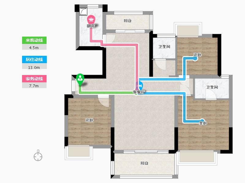 江西省-宜春市-学府一号-92.00-户型库-动静线