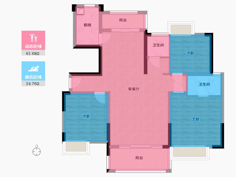 江西省-宜春市-学府一号-92.00-户型库-动静分区