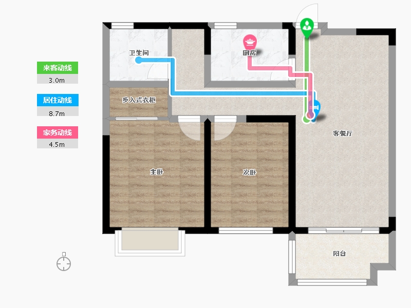 江苏省-宿迁市-绿地壹品-78.00-户型库-动静线