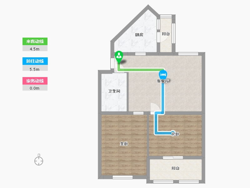 北京-北京市-龙回苑-82.00-户型库-动静线