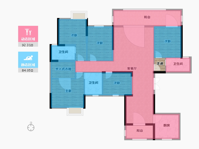 广西壮族自治区-南宁市-盛邦滨江府-161.32-户型库-动静分区