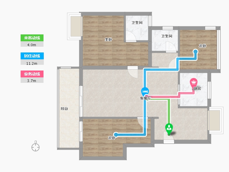 安徽省-合肥市-春江紫宸-80.25-户型库-动静线