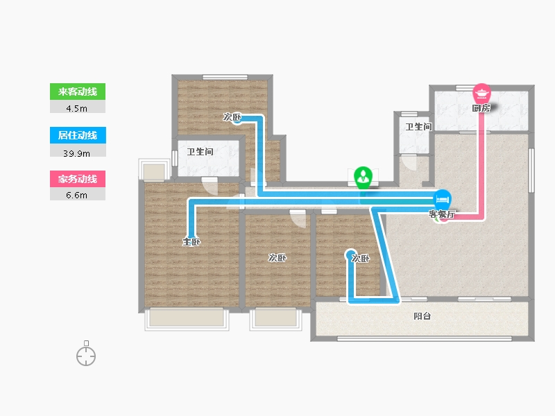 安徽省-淮北市-弘元·春月美庐-150.00-户型库-动静线