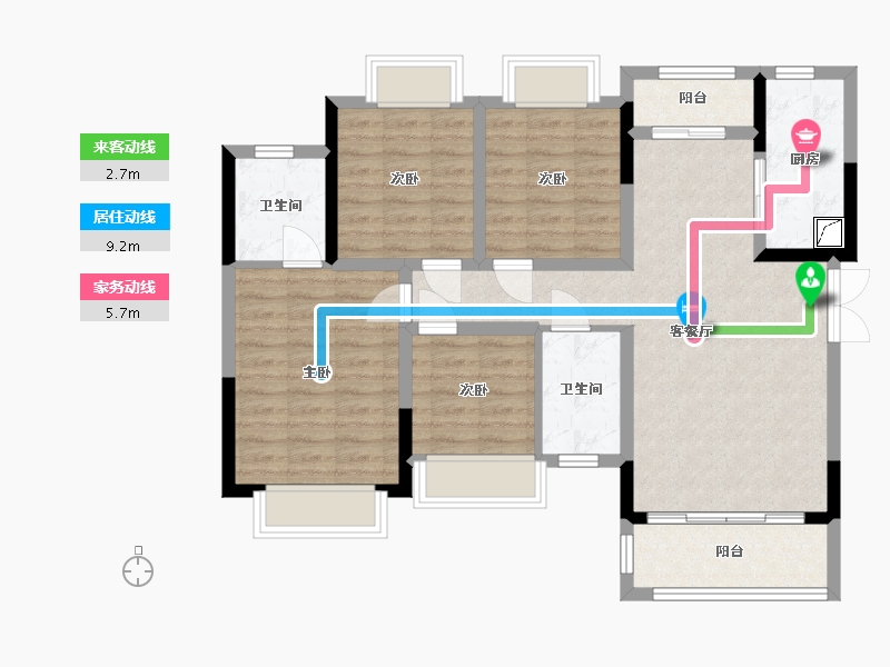 四川省-自贡市-融创观溪樾-101.00-户型库-动静线