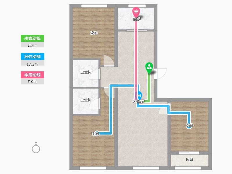 河北省-承德市-佳福小区-96.00-户型库-动静线