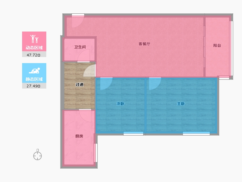 北京-北京市-晨光家园-63.70-户型库-动静分区