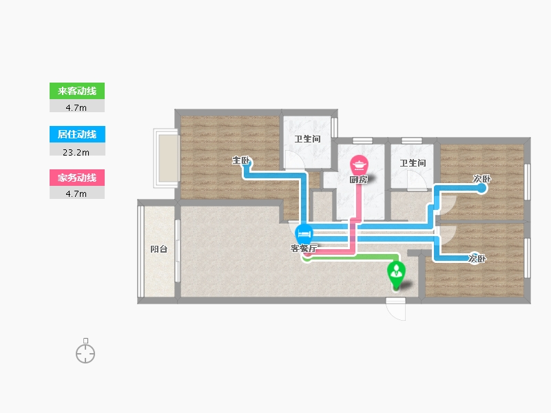 山西省-太原市-太原·绿地城-89.00-户型库-动静线