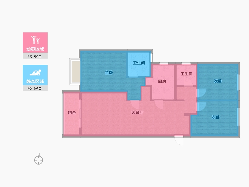 山西省-太原市-太原·绿地城-89.00-户型库-动静分区