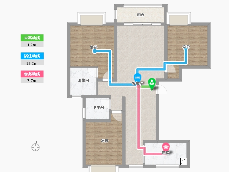 河南省-驻马店市-书香苑-94.53-户型库-动静线