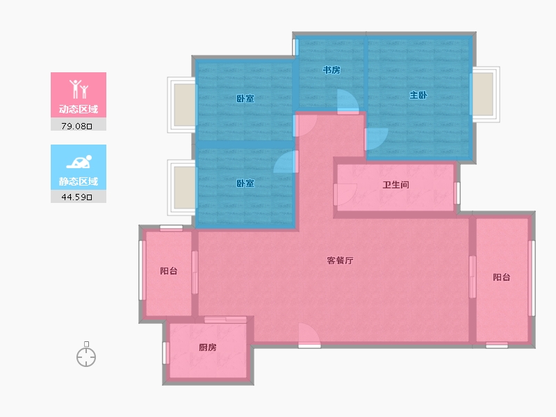 湖南省-岳阳市-湘阴精密广场-120.00-户型库-动静分区