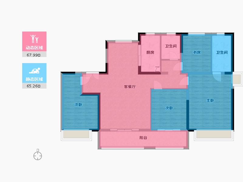 山东省-泰安市-保利鲁坤岳麓府-120.00-户型库-动静分区