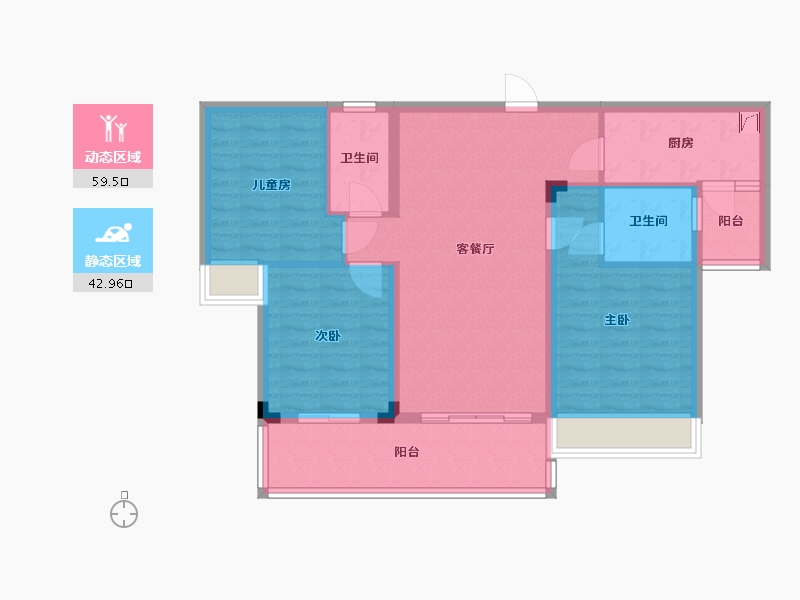 广西壮族自治区-百色市-田东碧桂园-114.00-户型库-动静分区