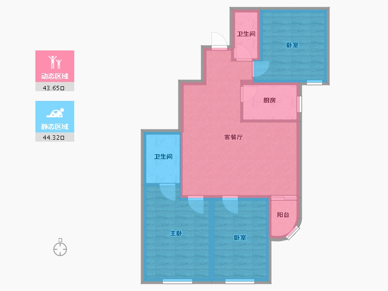 北京-北京市-似海怡家-98.00-户型库-动静分区