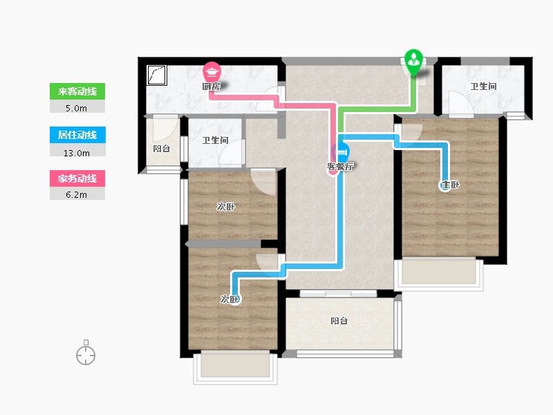 云南省-昆明市-万科大都会-90.00-户型库-动静线