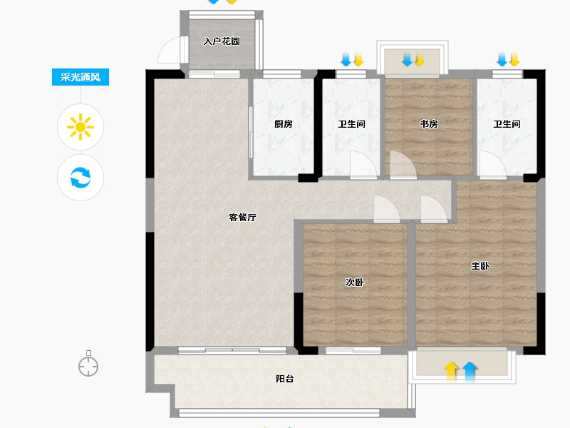 江西省-赣州市-九l-98.00-户型库-采光通风