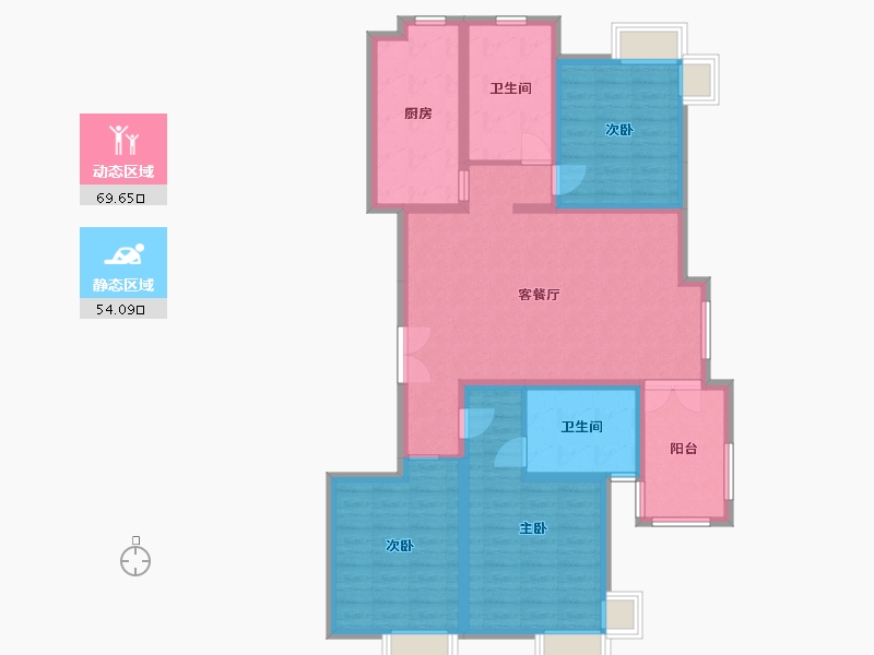 宁夏回族自治区-石嘴山市-文枢苑-130.00-户型库-动静分区