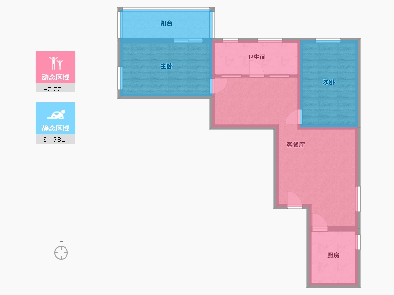 北京-北京市-和平街十五区-75.00-户型库-动静分区