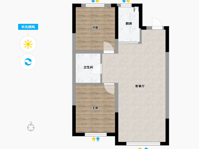 吉林省-吉林市-国樾府-86.00-户型库-采光通风