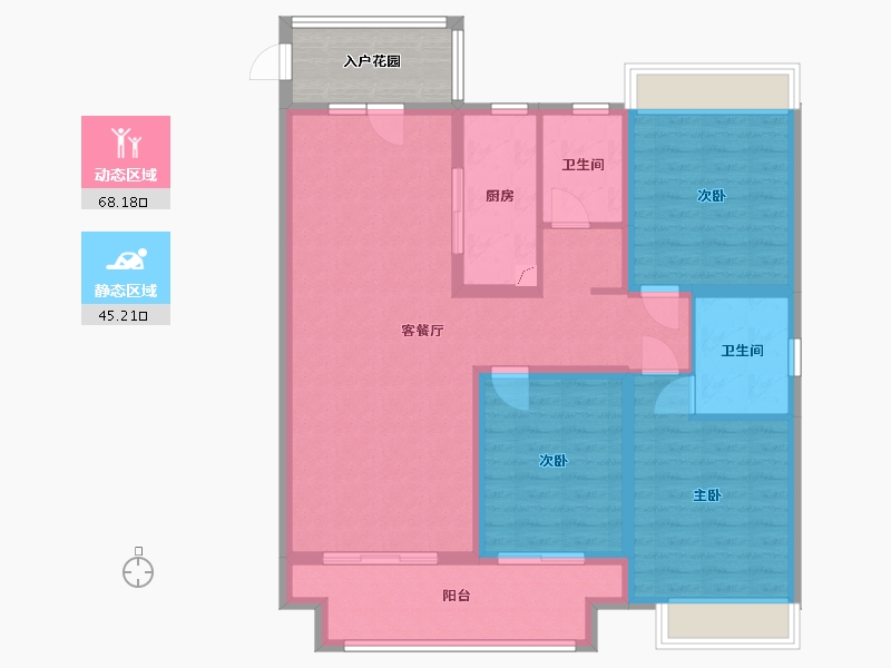 河南省-驻马店市-银城悦府-107.00-户型库-动静分区