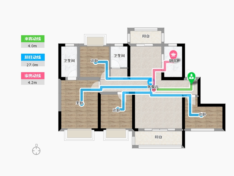 湖南省-永州市-宏一城市广场-138.00-户型库-动静线