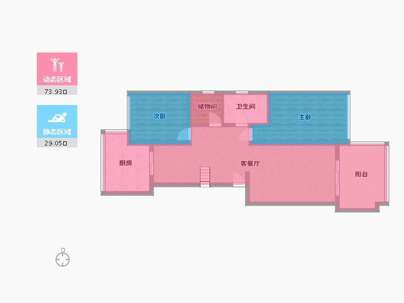 北京-北京市-朝新嘉园-90.00-户型库-动静分区