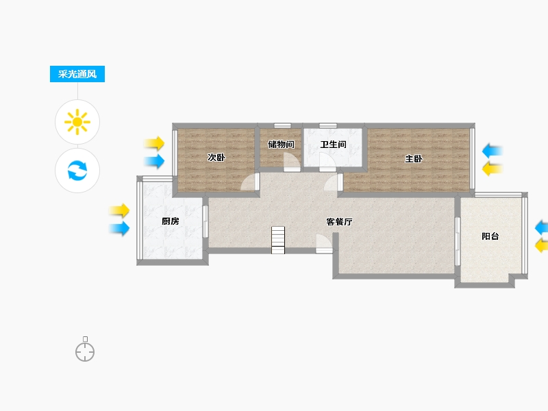 北京-北京市-朝新嘉园-90.00-户型库-采光通风