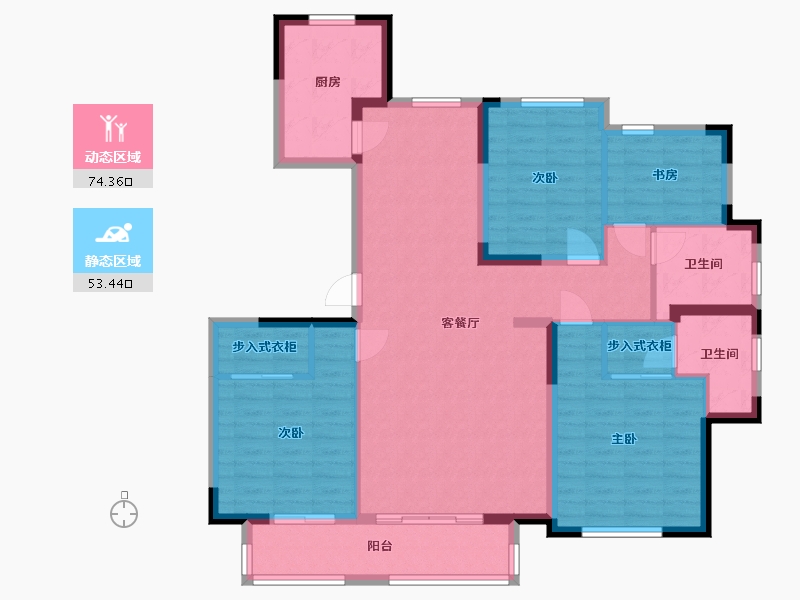 山东省-济南市-绿城·荷畔春风-153.00-户型库-动静分区