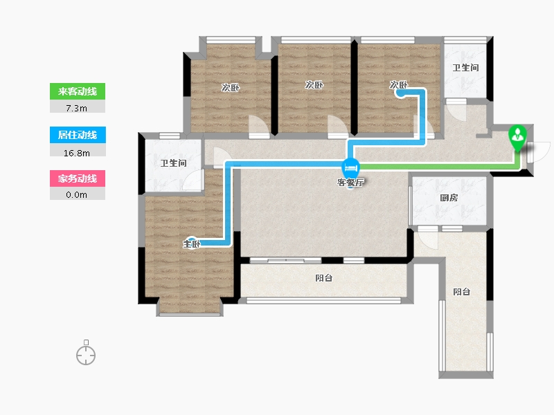 广西壮族自治区-桂林市-兴盛天鹅堡-102.00-户型库-动静线