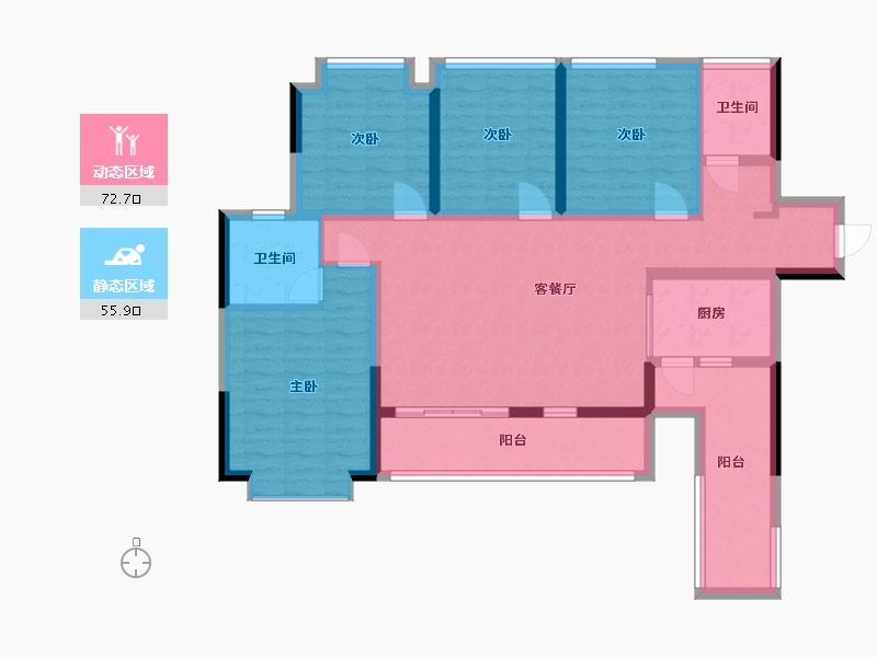 广西壮族自治区-桂林市-兴盛天鹅堡-102.00-户型库-动静分区