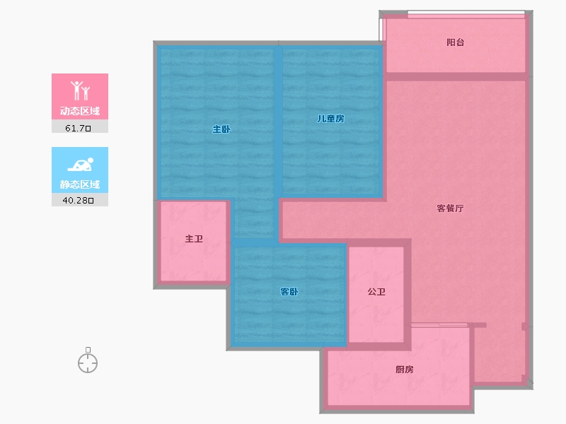 四川省-达州市-阳光熙云湖-89.23-户型库-动静分区