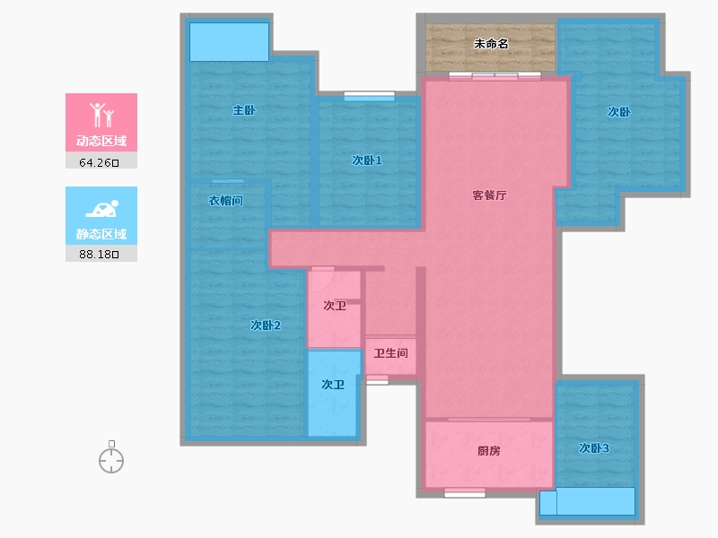 广西壮族自治区-南宁市-建发鼎华北大珑廷-142.04-户型库-动静分区