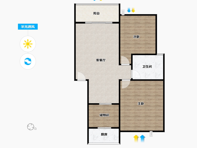 四川省-成都市-双江大院-90.00-户型库-采光通风