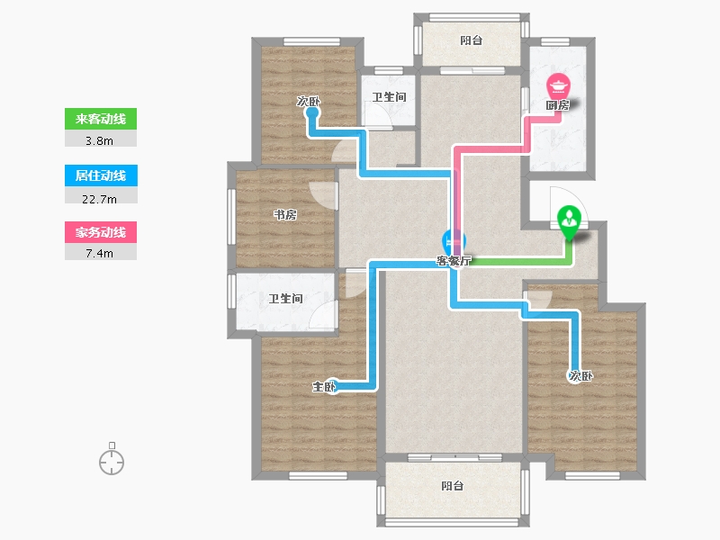 山东省-枣庄市-水发颐和园-130.00-户型库-动静线