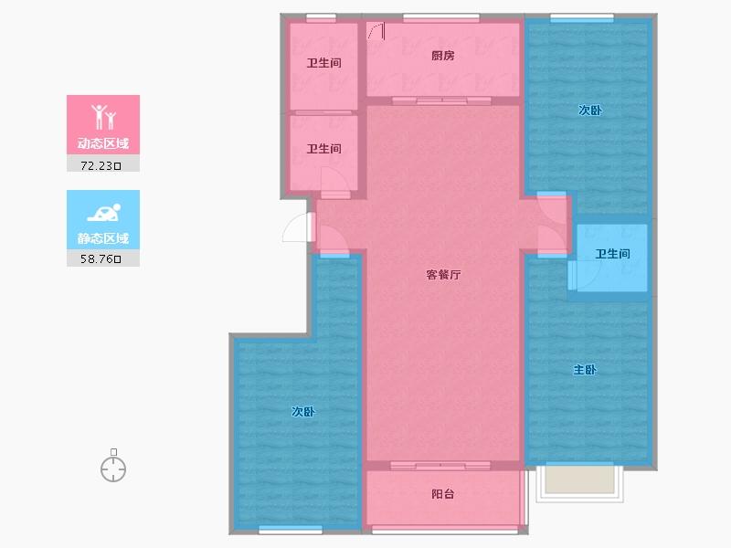 山东省-莱芜市-福泽家园-121.58-户型库-动静分区