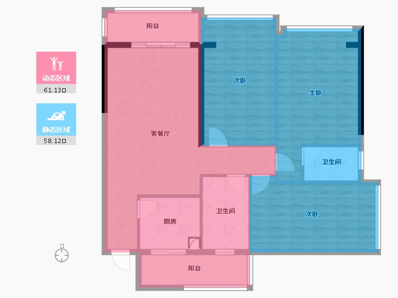 广西壮族自治区-贺州市-富贵苑锦绣华庭-110.00-户型库-动静分区