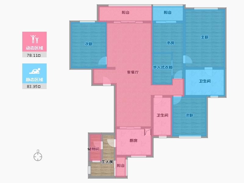 湖北省-武汉市-联投中心-200.00-户型库-动静分区