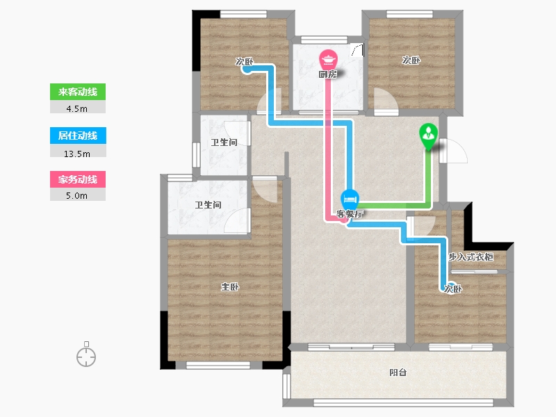 江苏省-连云港市-国宾府-106.00-户型库-动静线